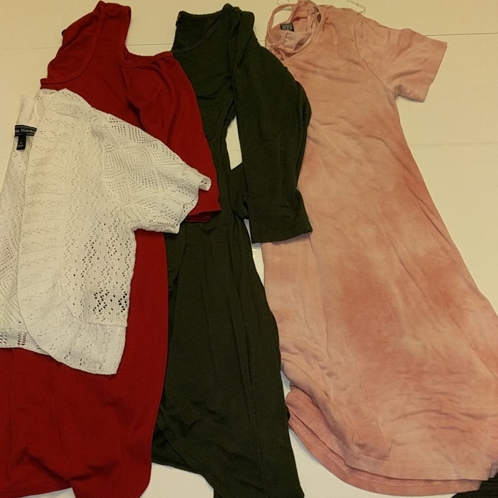 3 dresses and one cover up